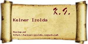 Kelner Izolda névjegykártya